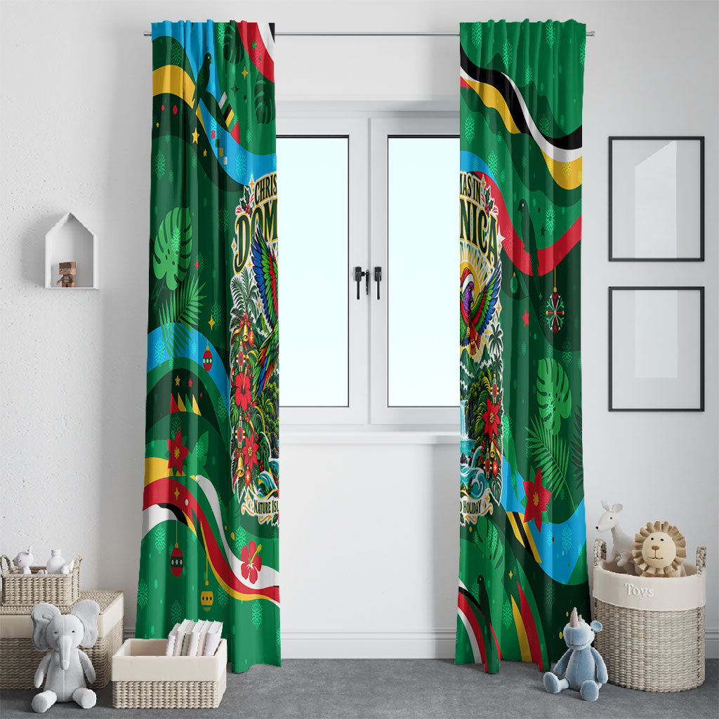 Dominica Sisserou Parrot Christmas Window Curtain Nature Island Tropical Botanical Winter Holiday