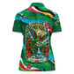 Dominica Sisserou Parrot Christmas Women Polo Shirt Nature Island Tropical Botanical Winter Holiday
