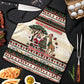 Kenya Christmas Santa Wildlife Apron Heri Ya Krismasi - Elephant Giraffe - Ugly Pixel Art