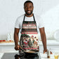 Kenya Christmas Santa Wildlife Apron Heri Ya Krismasi - Elephant Giraffe - Ugly Pixel Art