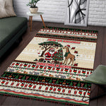 Kenya Christmas Santa Wildlife Area Rug Heri Ya Krismasi - Elephant Giraffe - Ugly Pixel Art