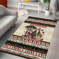Kenya Christmas Santa Wildlife Area Rug Heri Ya Krismasi - Elephant Giraffe - Ugly Pixel Art