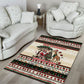 Kenya Christmas Santa Wildlife Area Rug Heri Ya Krismasi - Elephant Giraffe - Ugly Pixel Art