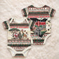 Kenya Christmas Santa Wildlife Baby Onesie Heri Ya Krismasi - Elephant Giraffe - Ugly Pixel Art