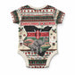 Kenya Christmas Santa Wildlife Baby Onesie Heri Ya Krismasi - Elephant Giraffe - Ugly Pixel Art