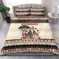 Kenya Christmas Santa Wildlife Bedding Set Heri Ya Krismasi - Elephant Giraffe - Ugly Pixel Art