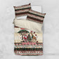 Kenya Christmas Santa Wildlife Bedding Set Heri Ya Krismasi - Elephant Giraffe - Ugly Pixel Art