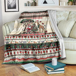 Kenya Christmas Santa Wildlife Blanket Heri Ya Krismasi - Elephant Giraffe - Ugly Pixel Art