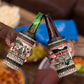 Kenya Christmas Santa Wildlife 4 in 1 Can Cooler Tumbler Heri Ya Krismasi - Elephant Giraffe - Ugly Pixel Art