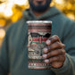 Kenya Christmas Santa Wildlife 4 in 1 Can Cooler Tumbler Heri Ya Krismasi - Elephant Giraffe - Ugly Pixel Art