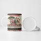 Kenya Christmas Santa Wildlife Ceramic Mug Heri Ya Krismasi - Elephant Giraffe - Ugly Pixel Art