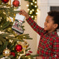 Kenya Christmas Santa Wildlife Christmas Stocking Heri Ya Krismasi - Elephant Giraffe - Ugly Pixel Art