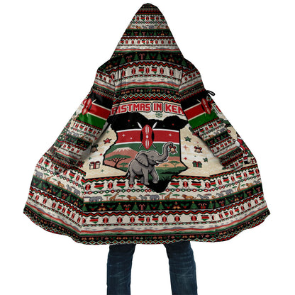 Kenya Christmas Santa Wildlife Cloak Heri Ya Krismasi - Elephant Giraffe - Ugly Pixel Art