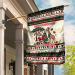 Kenya Christmas Santa Wildlife Garden Flag Heri Ya Krismasi - Elephant Giraffe - Ugly Pixel Art