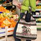 Kenya Christmas Santa Wildlife Grocery Bag Heri Ya Krismasi - Elephant Giraffe - Ugly Pixel Art