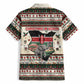 Kenya Christmas Santa Wildlife Hawaiian Shirt Heri Ya Krismasi - Elephant Giraffe - Ugly Pixel Art