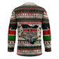 Kenya Christmas Santa Wildlife Hockey Jersey Heri Ya Krismasi - Elephant Giraffe - Ugly Pixel Art