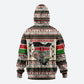 Kenya Christmas Santa Wildlife Hoodie Heri Ya Krismasi - Elephant Giraffe - Ugly Pixel Art
