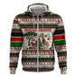 Kenya Christmas Santa Wildlife Hoodie Heri Ya Krismasi - Elephant Giraffe - Ugly Pixel Art