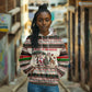 Kenya Christmas Santa Wildlife Hoodie Heri Ya Krismasi - Elephant Giraffe - Ugly Pixel Art