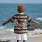 Kenya Christmas Santa Wildlife Kid Hawaiian Shirt Heri Ya Krismasi - Elephant Giraffe - Ugly Pixel Art