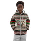 Kenya Christmas Santa Wildlife Kid Hoodie Heri Ya Krismasi - Elephant Giraffe - Ugly Pixel Art