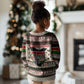 Kenya Christmas Santa Wildlife Kid Ugly Christmas Sweater Heri Ya Krismasi - Elephant Giraffe - Ugly Pixel Art