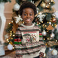 Kenya Christmas Santa Wildlife Kid Ugly Christmas Sweater Heri Ya Krismasi - Elephant Giraffe - Ugly Pixel Art