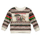 Kenya Christmas Santa Wildlife Kid Ugly Christmas Sweater Heri Ya Krismasi - Elephant Giraffe - Ugly Pixel Art