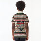 Kenya Christmas Santa Wildlife Kid Polo Shirt Heri Ya Krismasi - Elephant Giraffe - Ugly Pixel Art