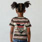 Kenya Christmas Santa Wildlife Kid T shirt Heri Ya Krismasi - Elephant Giraffe - Ugly Pixel Art