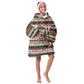 Kenya Christmas Santa Wildlife Kid Wearable Blanket Hoodie Heri Ya Krismasi - Elephant Giraffe - Ugly Pixel Art