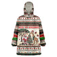 Kenya Christmas Santa Wildlife Kid Wearable Blanket Hoodie Heri Ya Krismasi - Elephant Giraffe - Ugly Pixel Art