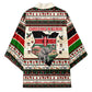Kenya Christmas Santa Wildlife Kimono Heri Ya Krismasi - Elephant Giraffe - Ugly Pixel Art