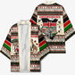 Kenya Christmas Santa Wildlife Kimono Heri Ya Krismasi - Elephant Giraffe - Ugly Pixel Art