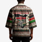 Kenya Christmas Santa Wildlife Kimono Heri Ya Krismasi - Elephant Giraffe - Ugly Pixel Art
