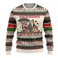 Kenya Christmas Santa Wildlife Ugly Christmas Sweater Heri Ya Krismasi - Elephant Giraffe - Ugly Pixel Art