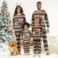 Kenya Christmas Santa Wildlife Christmas Pajama Set Heri Ya Krismasi - Elephant Giraffe - Ugly Pixel Art