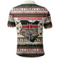 Kenya Christmas Santa Wildlife Polo Shirt Heri Ya Krismasi - Elephant Giraffe - Ugly Pixel Art