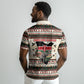 Kenya Christmas Santa Wildlife Polo Shirt Heri Ya Krismasi - Elephant Giraffe - Ugly Pixel Art