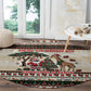 Kenya Christmas Santa Wildlife Round Carpet Heri Ya Krismasi - Elephant Giraffe - Ugly Pixel Art