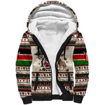 Kenya Christmas Santa Wildlife Sherpa Hoodie Heri Ya Krismasi - Elephant Giraffe - Ugly Pixel Art