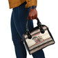 Kenya Christmas Santa Wildlife Shoulder Handbag Heri Ya Krismasi - Elephant Giraffe - Ugly Pixel Art
