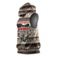 Kenya Christmas Santa Wildlife Sleeveless Hoodie Heri Ya Krismasi - Elephant Giraffe - Ugly Pixel Art