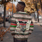Kenya Christmas Santa Wildlife Sweatshirt Heri Ya Krismasi - Elephant Giraffe - Ugly Pixel Art
