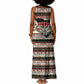 Kenya Christmas Santa Wildlife Tank Maxi Dress Heri Ya Krismasi - Elephant Giraffe - Ugly Pixel Art
