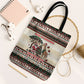 Kenya Christmas Santa Wildlife Tote Bag Heri Ya Krismasi - Elephant Giraffe - Ugly Pixel Art