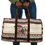 Kenya Christmas Santa Wildlife Travel Bag Heri Ya Krismasi - Elephant Giraffe - Ugly Pixel Art