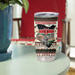 Kenya Christmas Santa Wildlife Tumbler Cup Heri Ya Krismasi - Elephant Giraffe - Ugly Pixel Art