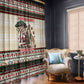 Kenya Christmas Santa Wildlife Window Curtain Heri Ya Krismasi - Elephant Giraffe - Ugly Pixel Art
